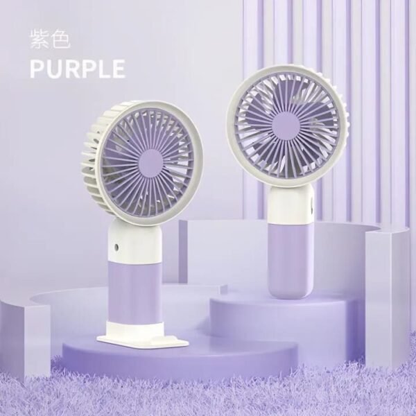 Cute Mini Fan  Rechargeable Fan, 1 Gear With Mobile Phone Holder