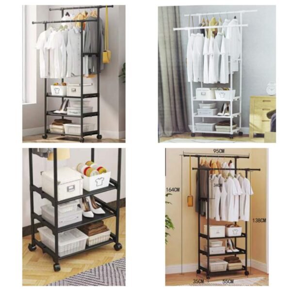 3Layer Double Pole Rack (Box Packing) – Made in China 🇨🇳