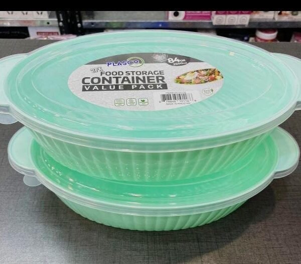 Plasco 2pcs Food Container Value Pack