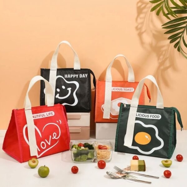 Happy Food Thermal Bag 

Only Black Happy Day Print Available 100