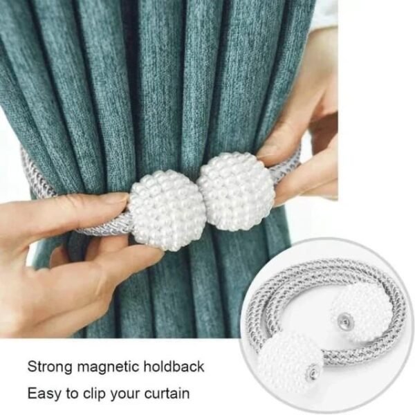 2PCS Magnetic Diamond Shape Curtain Rope Tie Backs