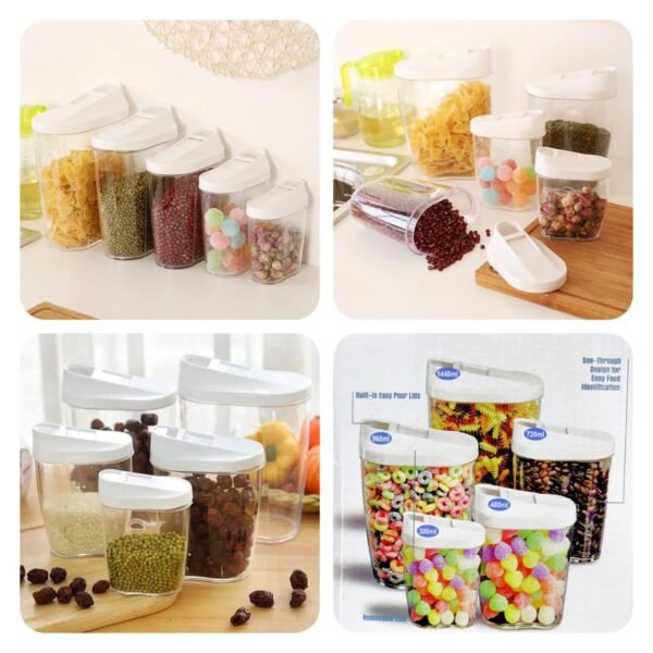 5Pcs Acrylic Jar Set (Box Packing) Premium Quality