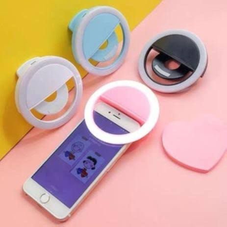 Rechargeable Selfie Ring Light – LED Camera Flash Light for Smartphone