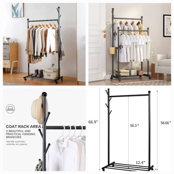 New Double-Pole Clothes Rack (Box Packing) Premium Quality