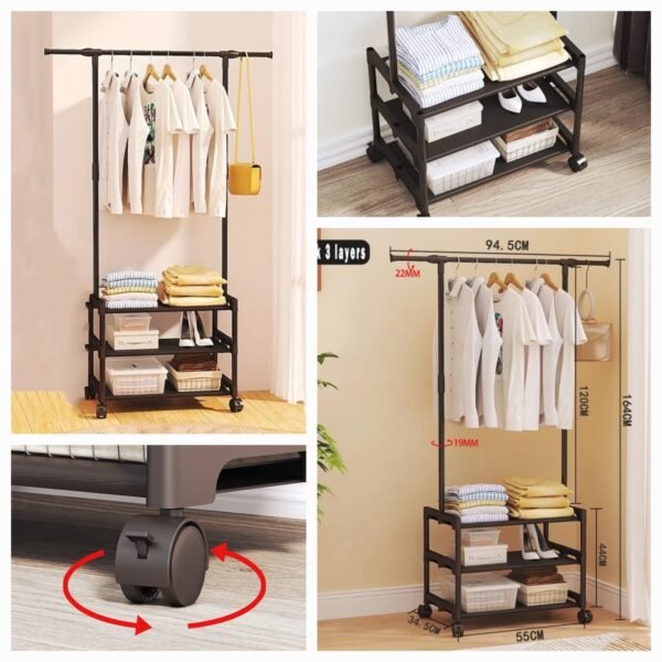 3Layer Attachable Coat Rack (Box Packing)