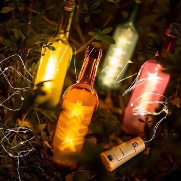 Wine Bottle Lights With Cork LED String Light Copper Wire Fairy Garland Lights Christmas Holiday Party Wedding Decoration 20 Led