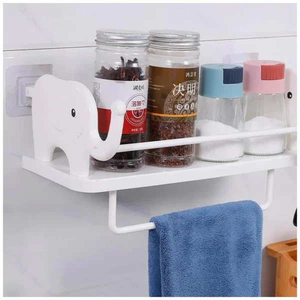 WALL MOUNTED ELEPHANT RACK WITH TOWEL HOLDER