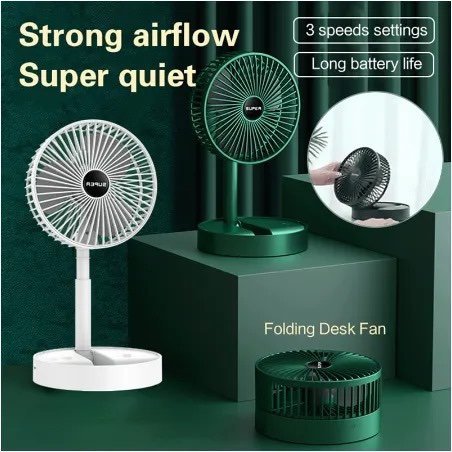 Telescope Rechargeable Foldable Fan