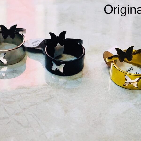 2Pcs/Set Butterfly Ring