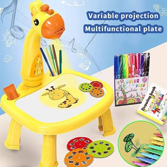 Kids Projector Painting & Drawing Table Set