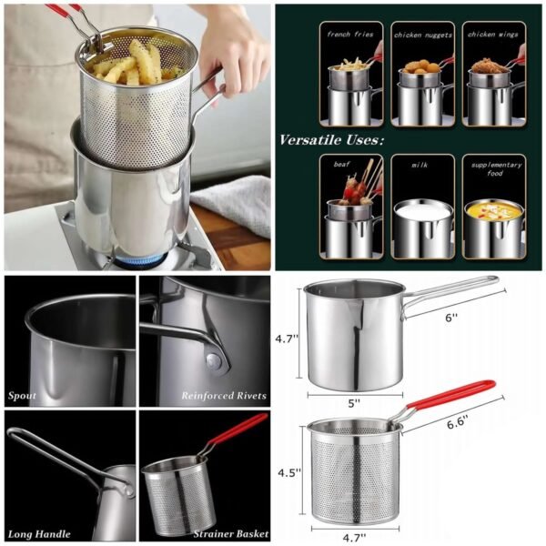 Fryer Pot With Stainer BOX PACKING (Made in China 🇨🇳)