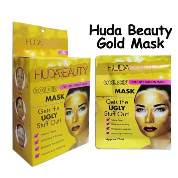 Huda Beauty Gold Mask Peel Off Pack Of 10