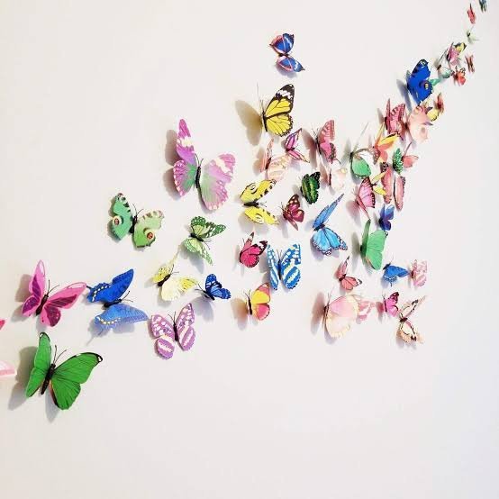 Pack Of 4 Butterfly Wall Decorative Stickers