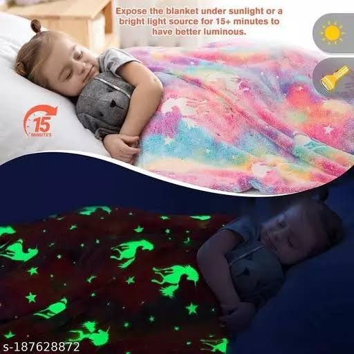 Astronaut Glow-in-The-Dark Throw, Soft and Cozy (50 x 60 inches)