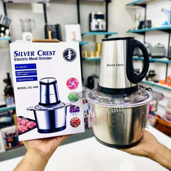 3L Silver Crest Electric Meat Grinder 3 Speeds Control