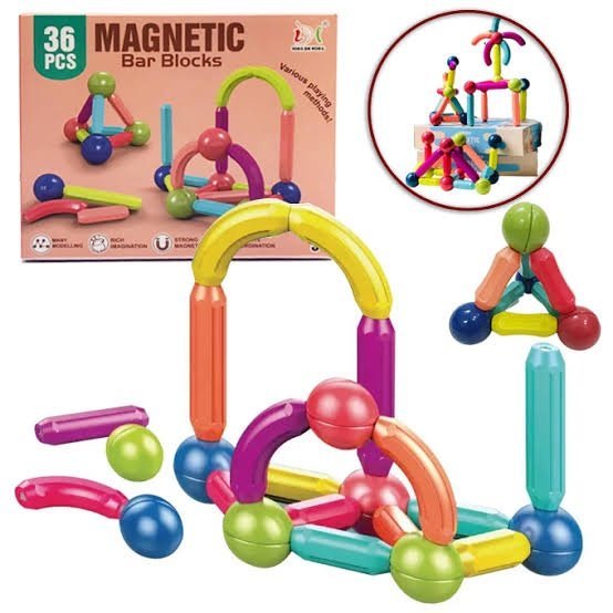 Magnetic Bar Blocks 36Pcs