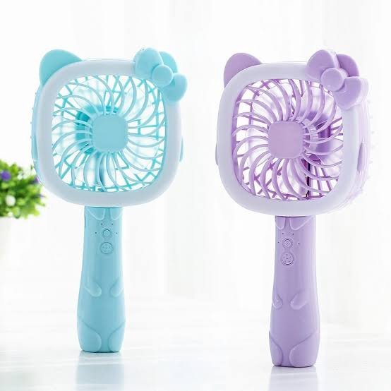 Cartoon Led Handheld Rechargeable Fan (Premium Quality)