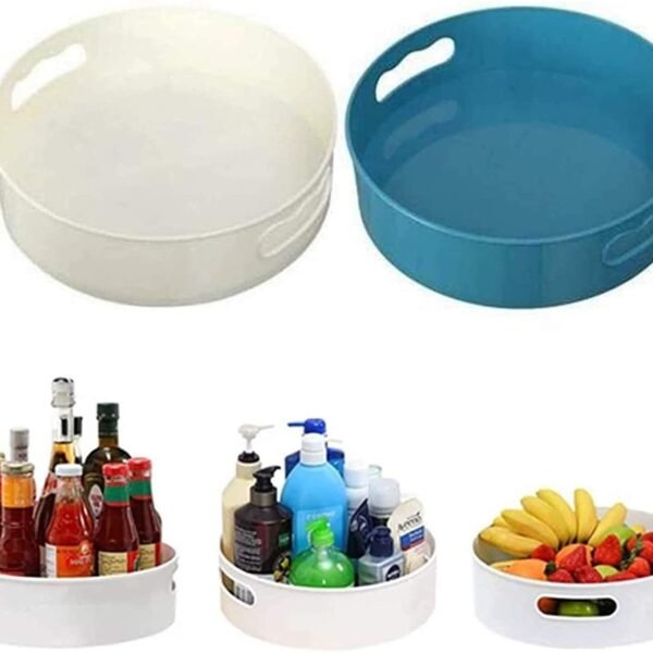 2pcs/set Multifunction 360 Rotating Storage Tray