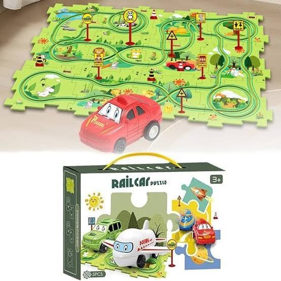 5pcs Rail Car Puzzle