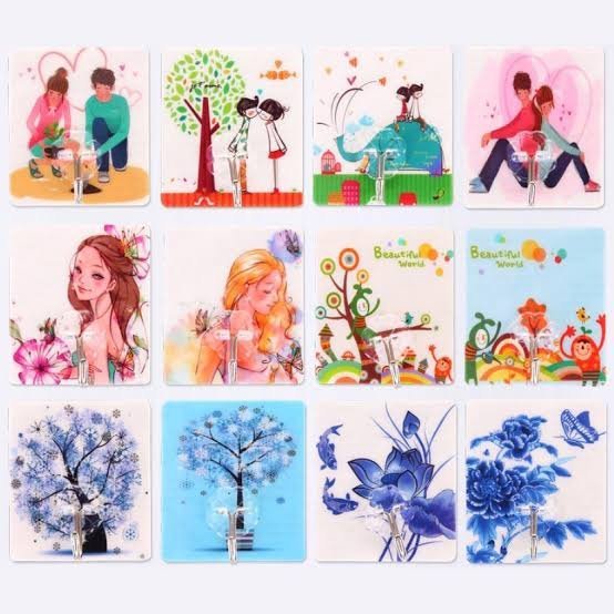 Pack Of 2 Printed Wall Hook