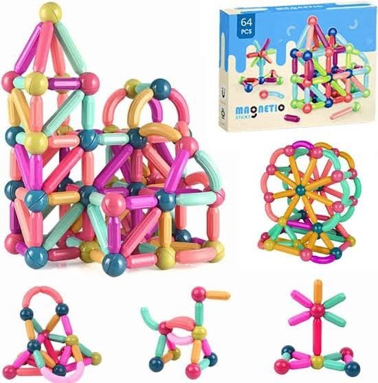 Magnetic Bar Blocks 64pcs