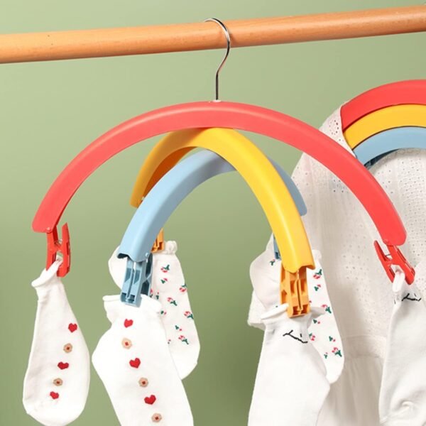 Rainbow Three Layer Clothes Drying Clip Hanger