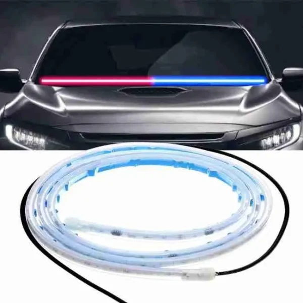 Versatile Car Hood Atmosphere Lamp: DIY, Waterproof LED Strip – Suitable for Most Models